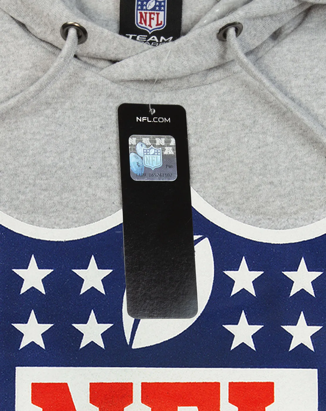 NFL Logo Hoodie American Football Men's Grey Pullover Sweater