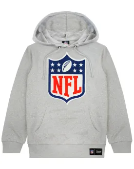 NFL Logo Hoodie American Football Men's Grey Pullover Sweater
