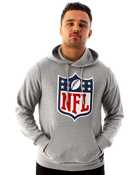 NFL Logo Hoodie American Football Men's Grey Pullover Sweater