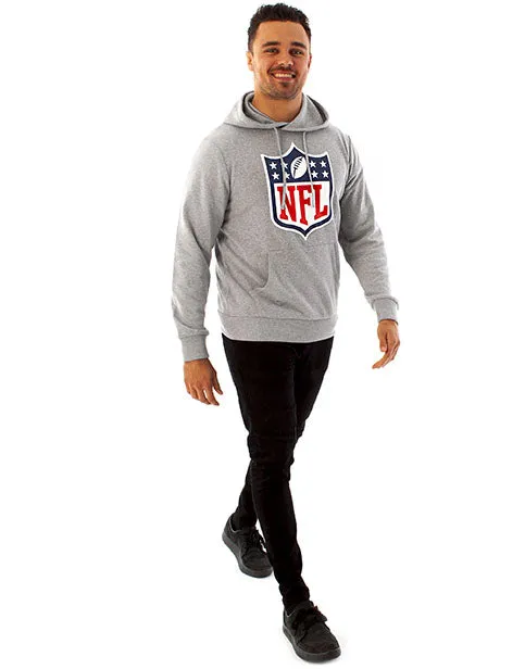 NFL Logo Hoodie American Football Men's Grey Pullover Sweater