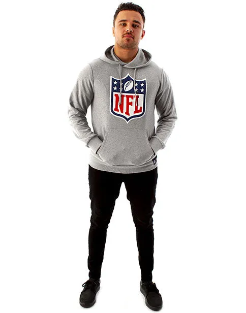 NFL Logo Hoodie American Football Men's Grey Pullover Sweater