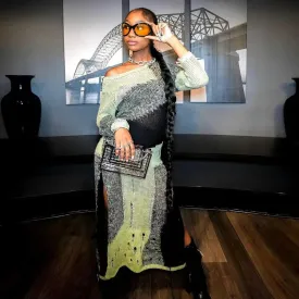 NYFW Knitted Slit Dress
