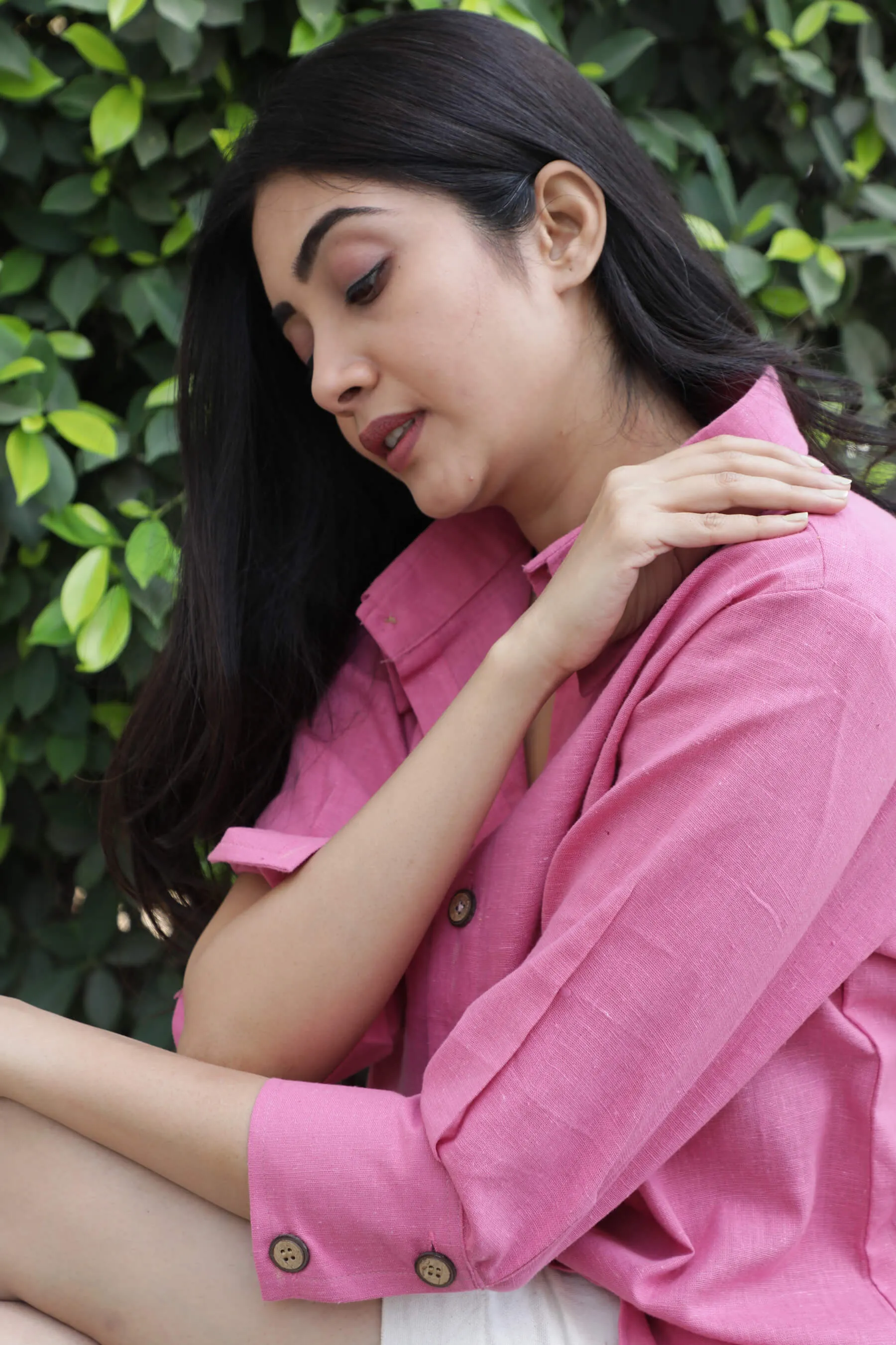 Pink Kala Cotton Shirt for Women