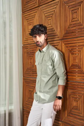 Sage Green Pin Cord Shirt