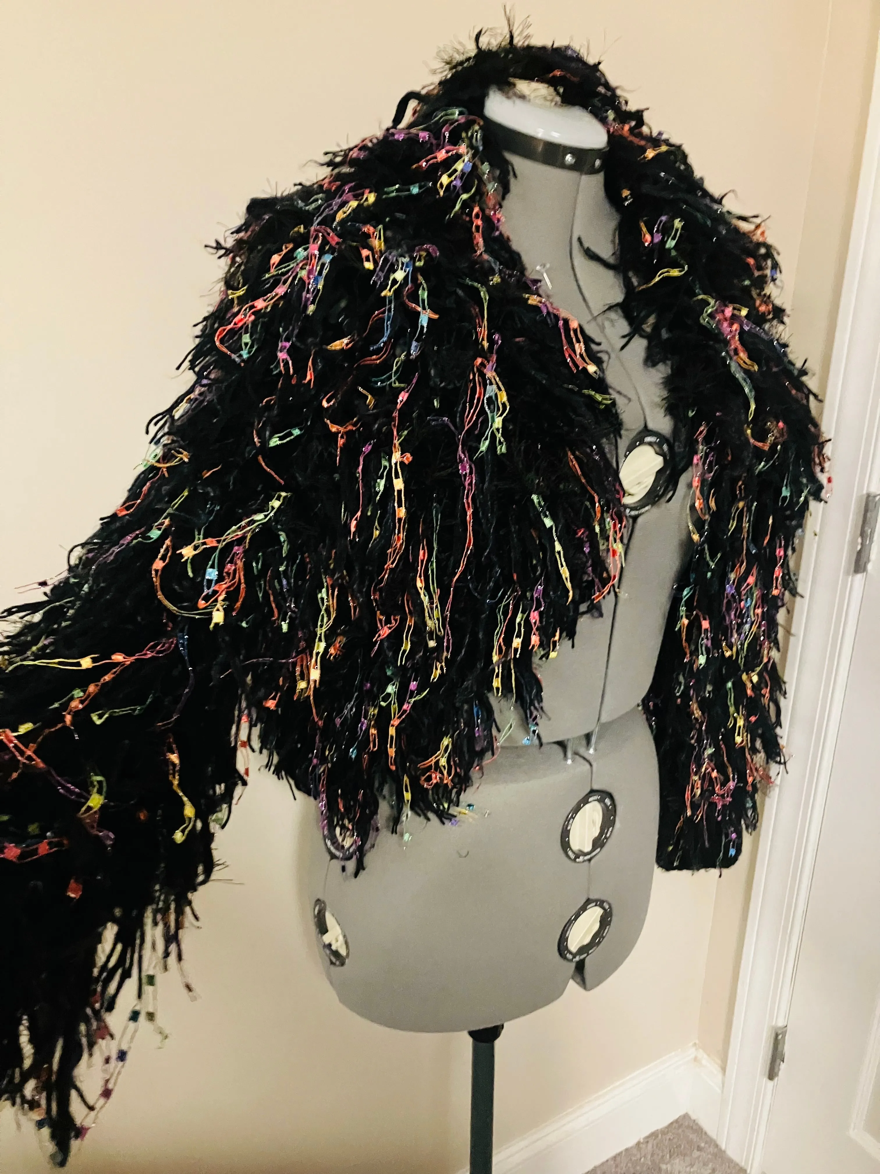 Shaggy fringe jacket