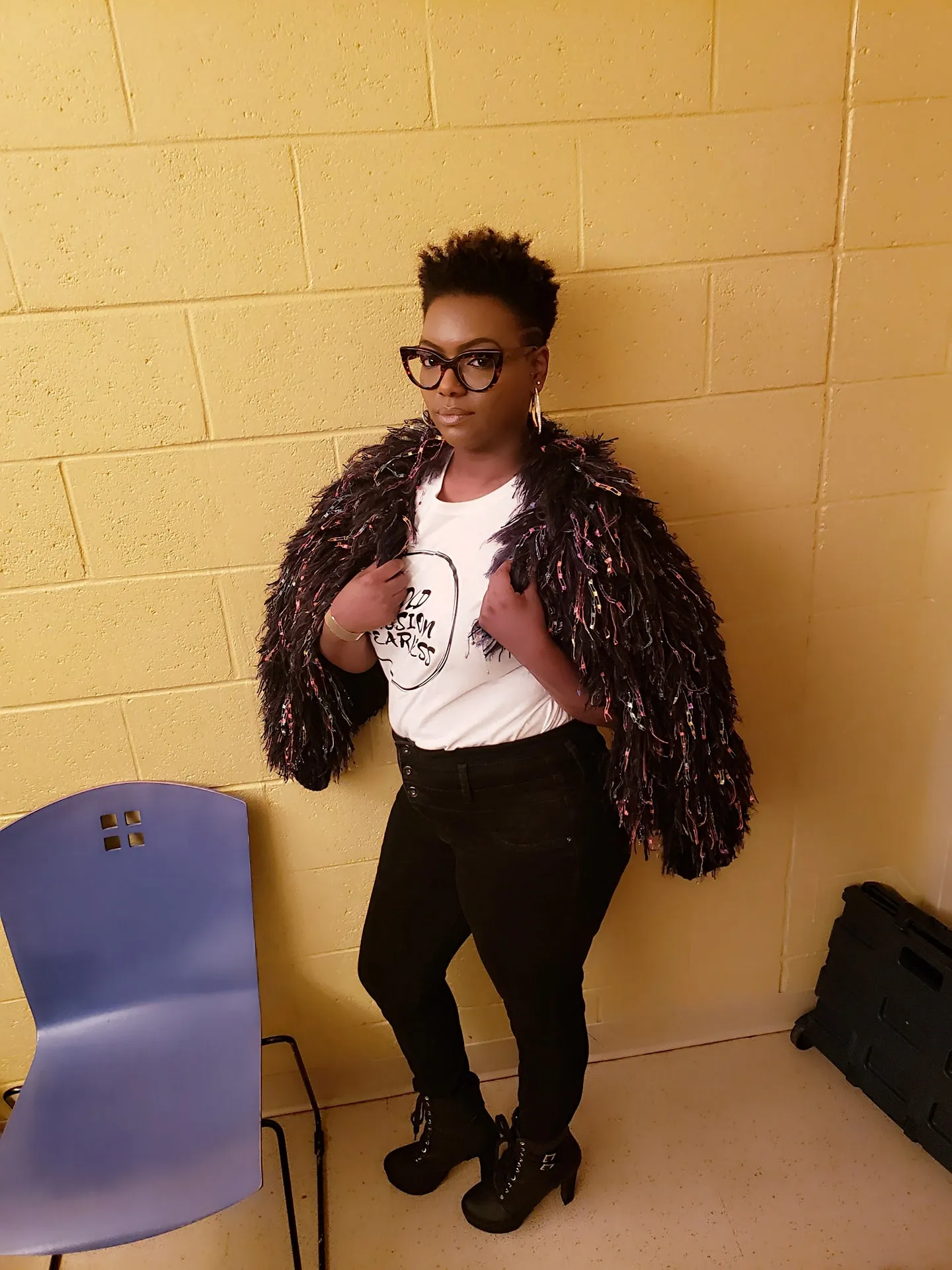 Shaggy fringe jacket