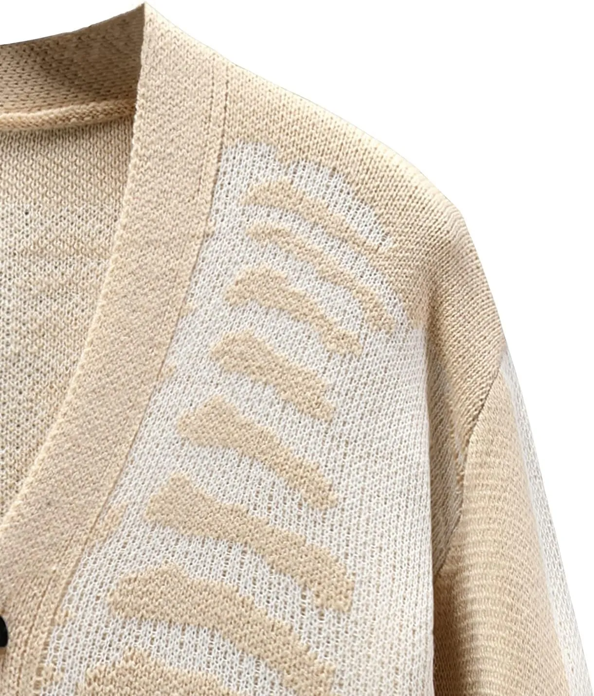 SHENHE Men's Skeleton Pattern Cardigan Sweaters Long Sleeve Unisex Outwear Knitted Coats