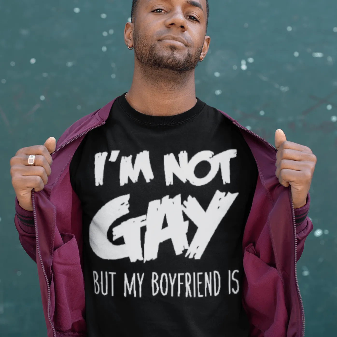 Short Sleeve T-shirt I'm not Gay but my Boyfriend Is Ultra Soft Crewneck Top