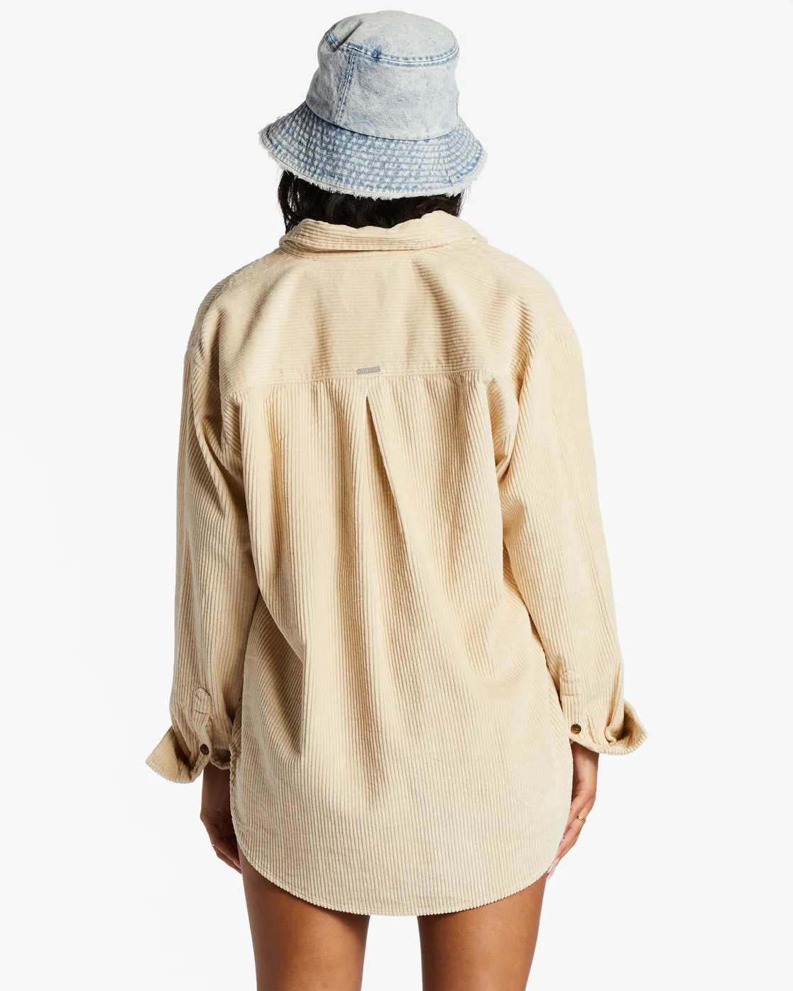 So Stoked Cord Long Sleeve Top - Antique White 2