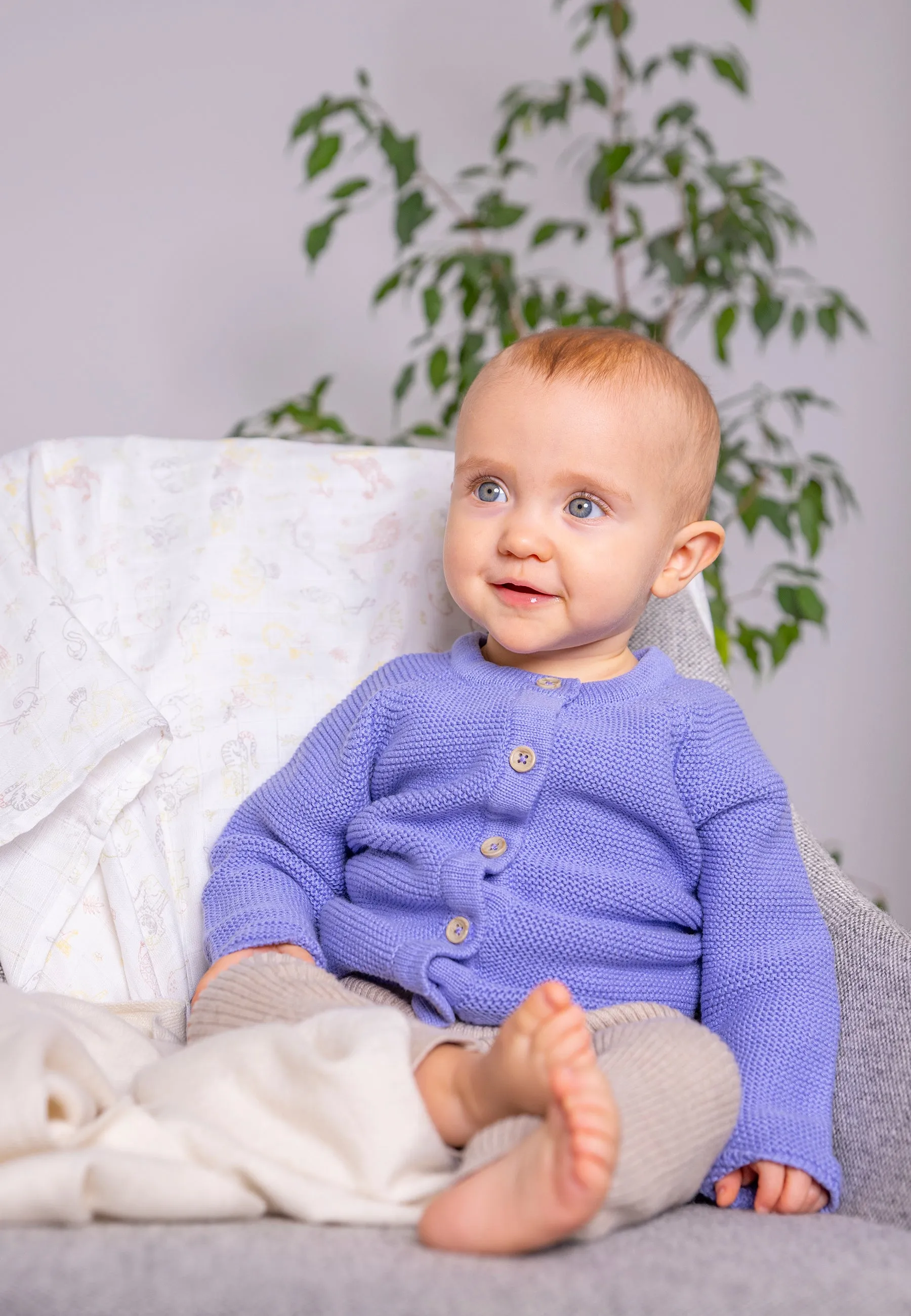 Stellou & Friends 100% Cotton Baby, Toddler and Kids Cardigan Sweater