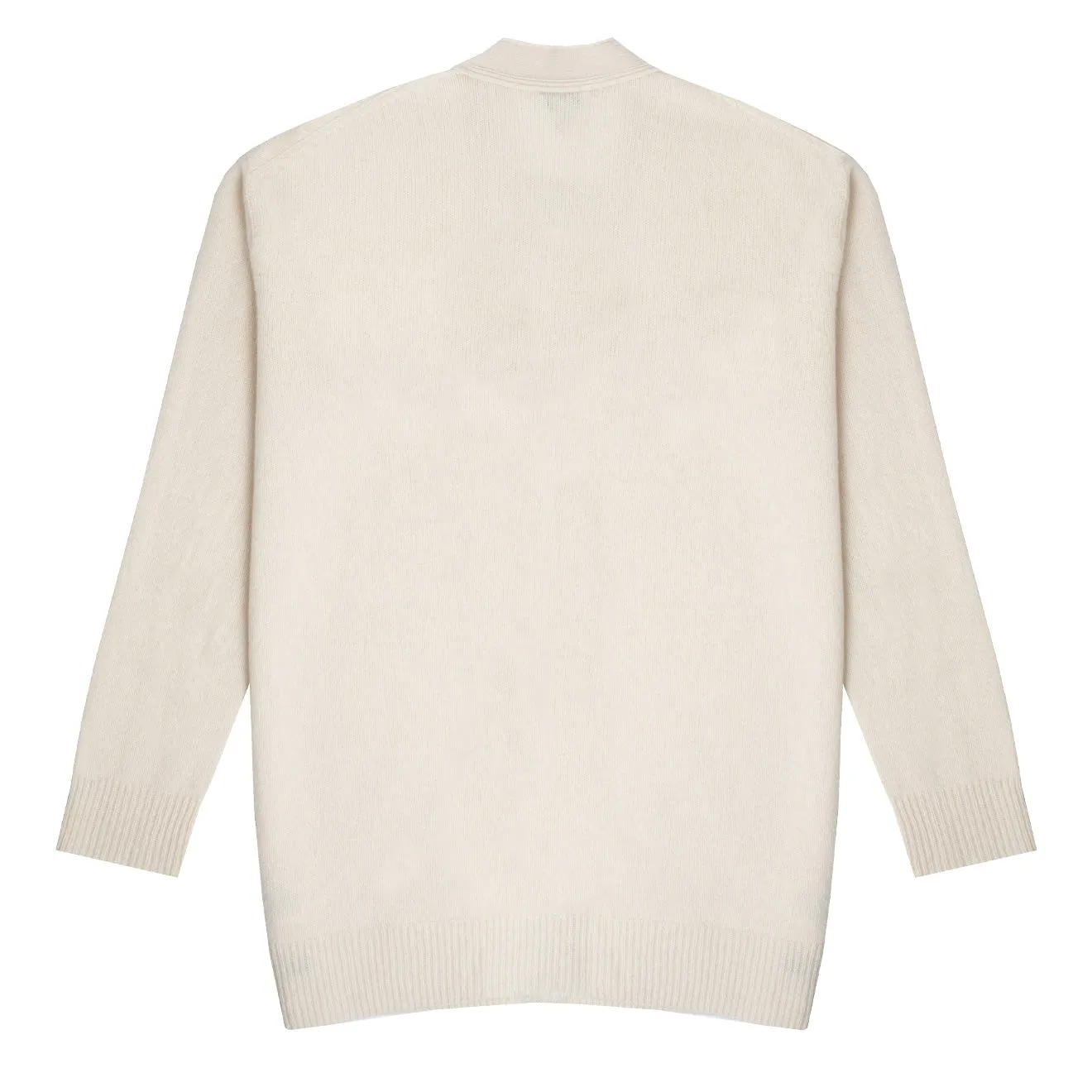 Sunspel Womens Lambswool Cardigan Ecru