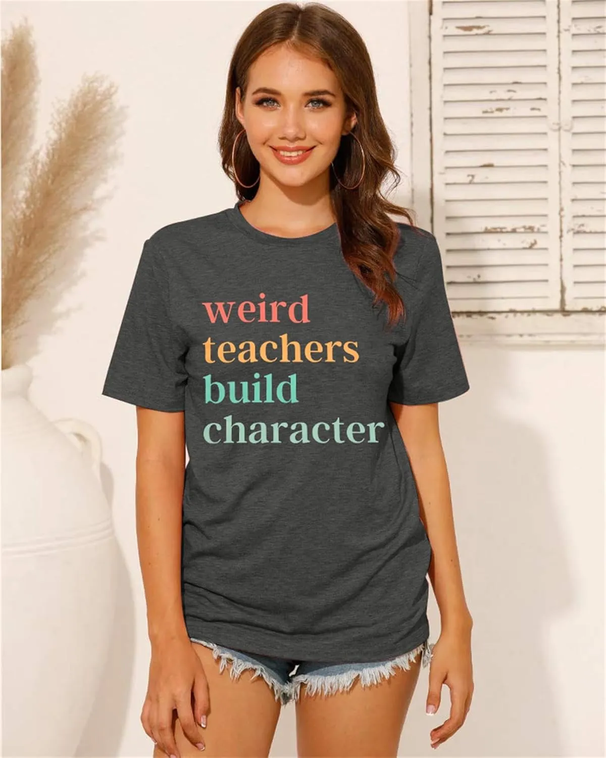 Teacher Life T-Shirt - Women's Weird Teacher Tee - Short Sleeve Tops