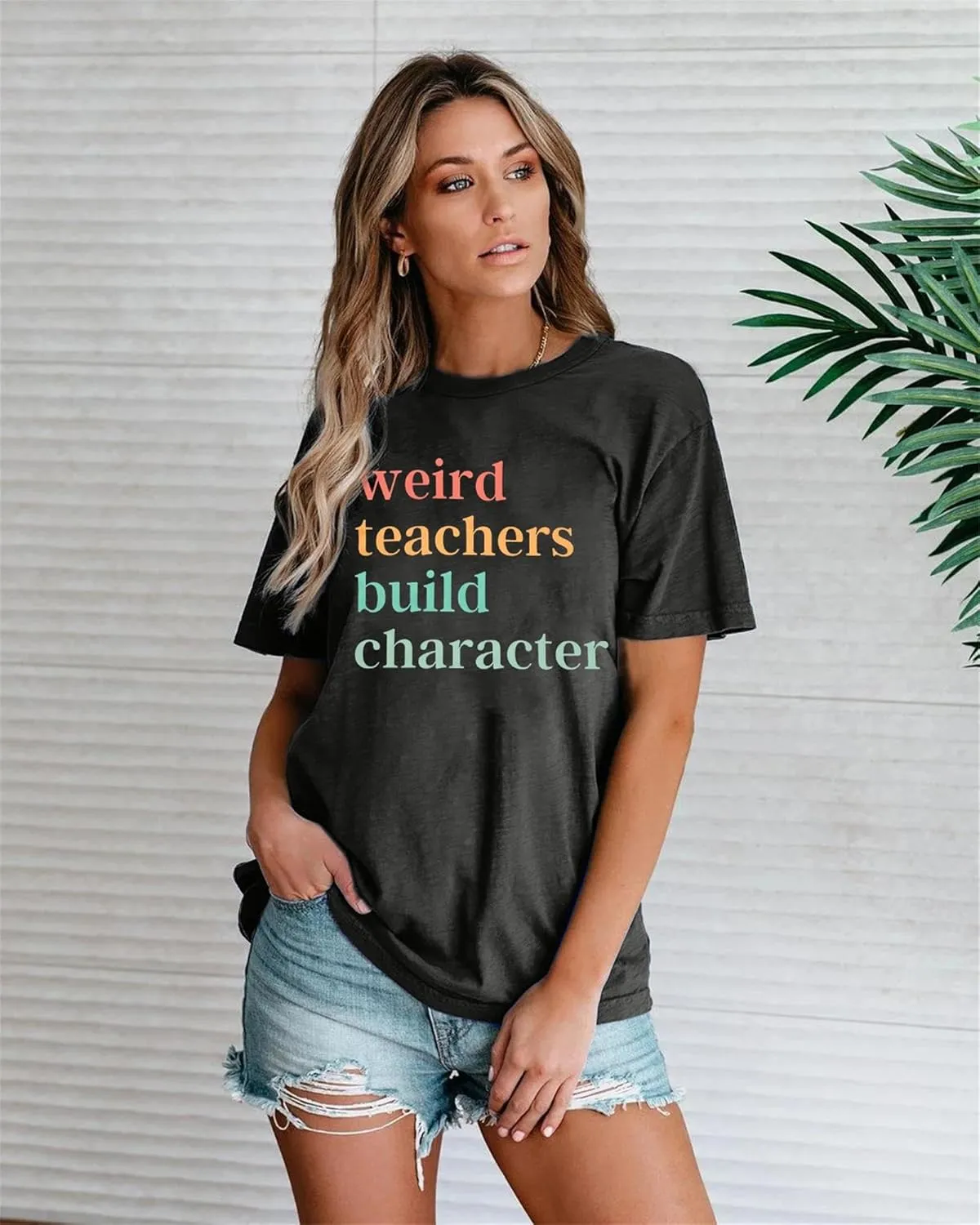 Teacher Life T-Shirt - Women's Weird Teacher Tee - Short Sleeve Tops