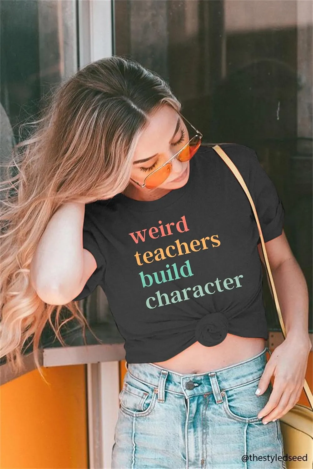 Teacher Life T-Shirt - Women's Weird Teacher Tee - Short Sleeve Tops