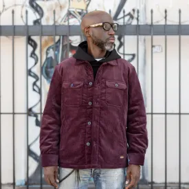 The Flat Head Corduroy Shirt Jacket Wine