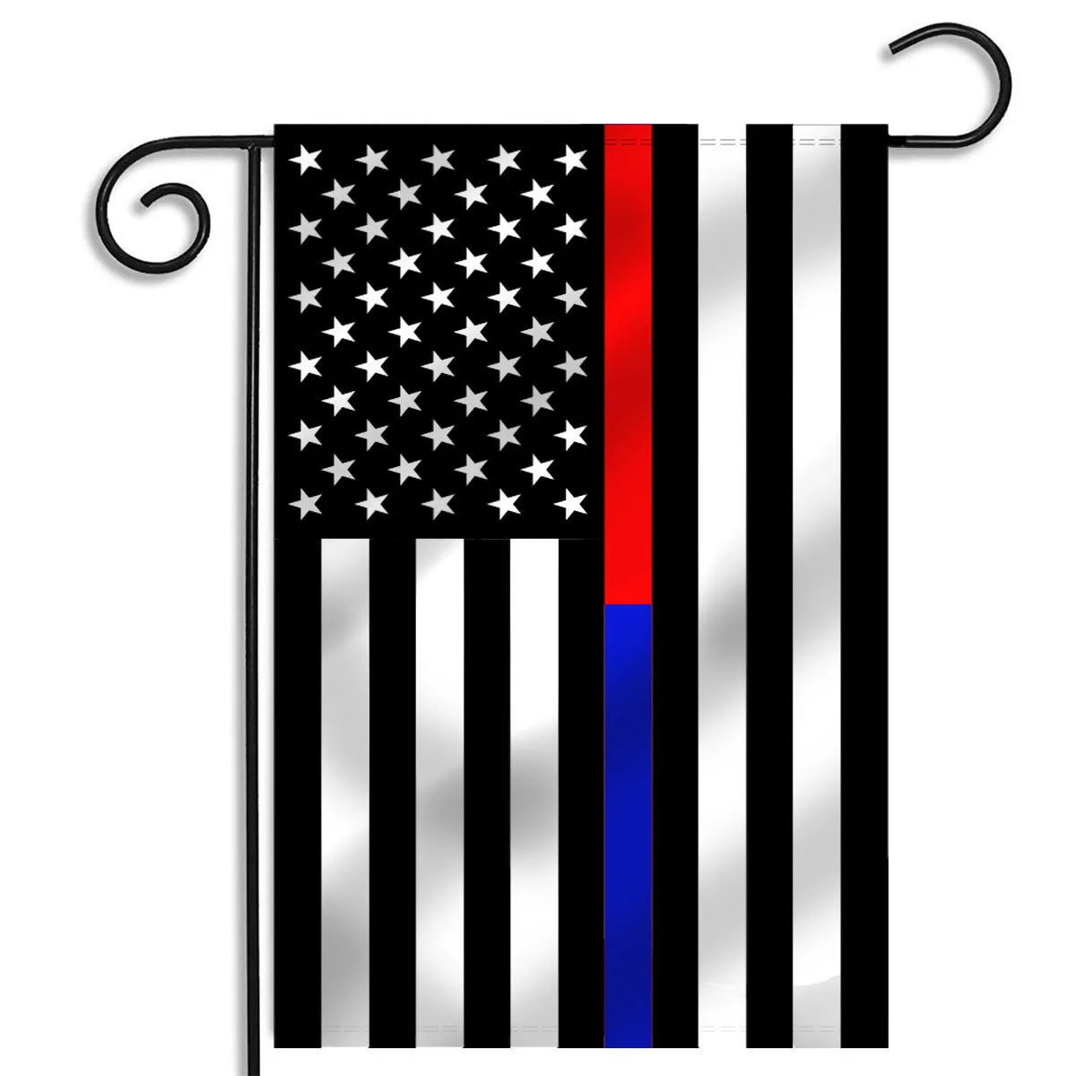 Thin Red Line & Thin Blue Line Dual Garden Flag - 12.5 x 18 Inches