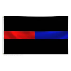 Thin Red Line/Thin Blue Line - 3 x 5 Foot Flag with Grommets
