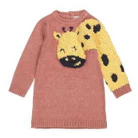 Toddler & Baby Girls Dress Old Pink Giraffe | Dirkje