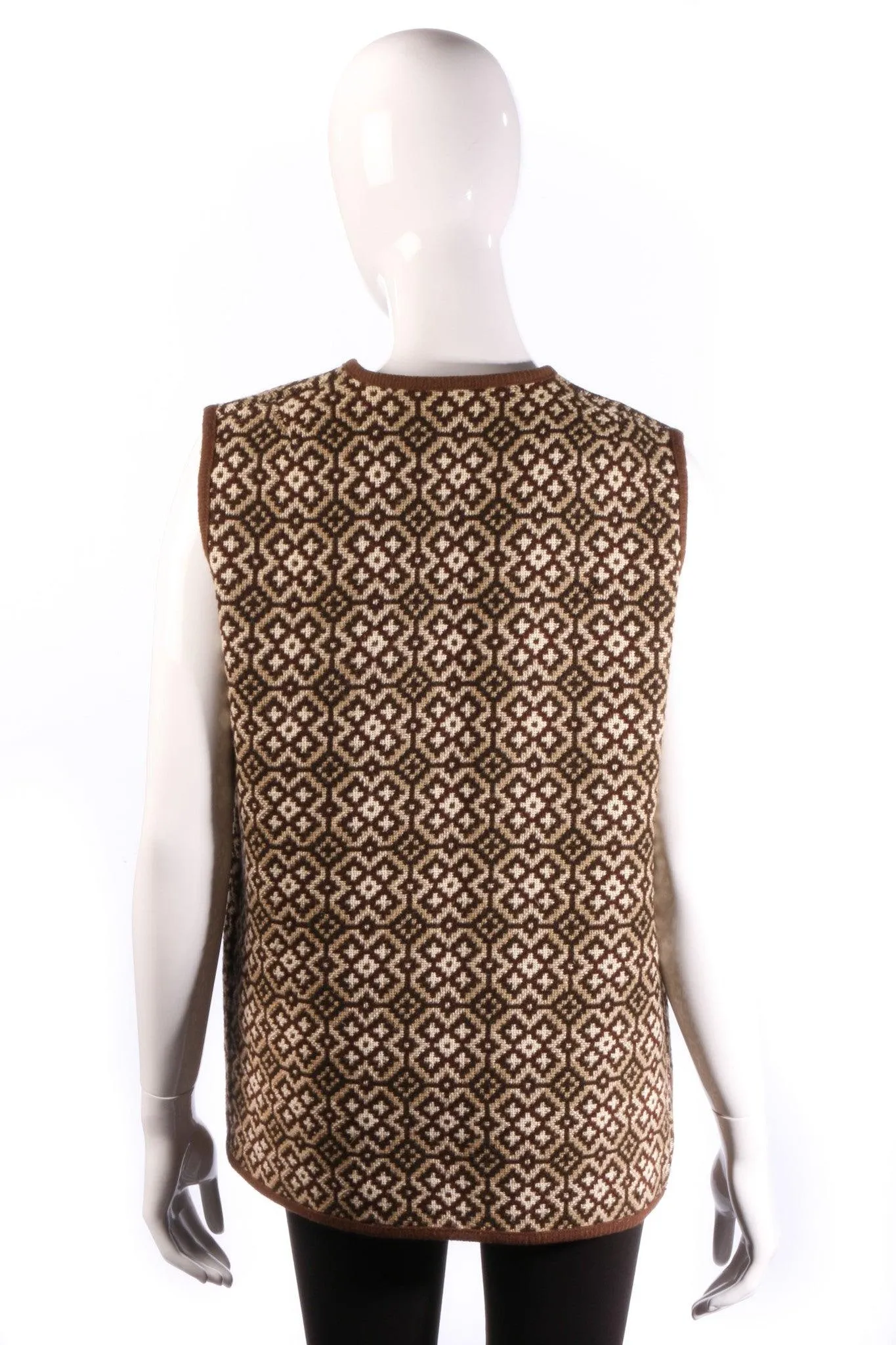 Welsh Wool Craft Waistcoat Brown Size M