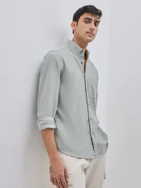 WES Casuals Sage Relaxed-Fit Corduroy Cotton Shirt