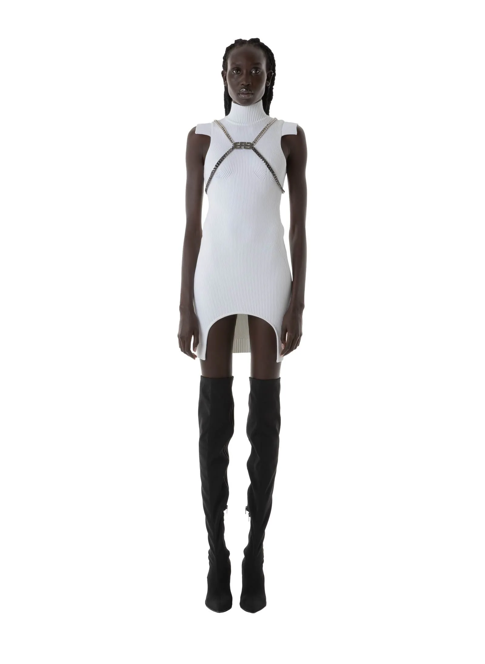White Knitted Dress