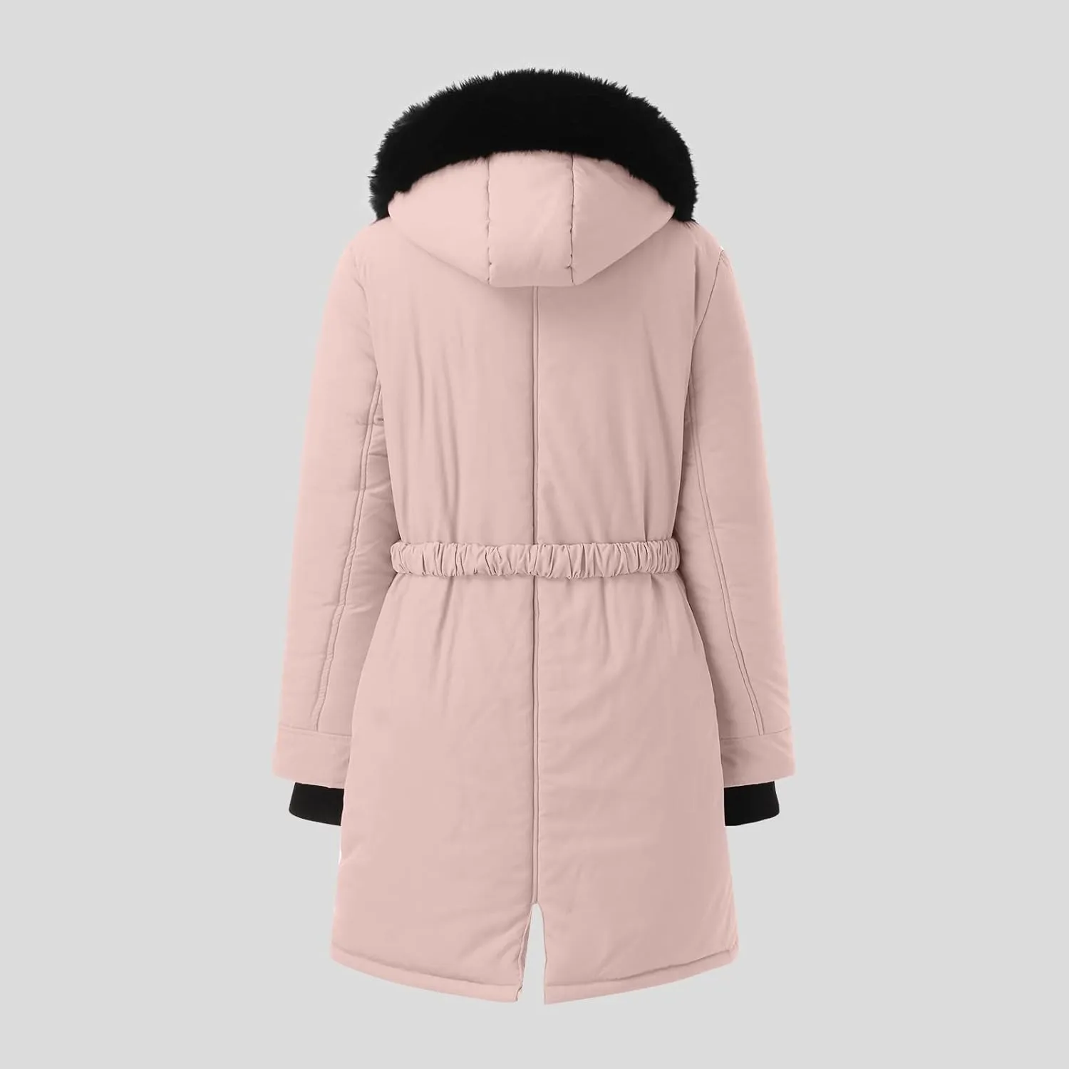 Winter Coat for Women Sherpa Lined Jacket Thermal Fleece Zip Up Overcoats with Hood Flannel Parka Outwear with Pocket