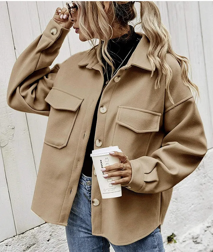 Winter Coat Women Lapel Single-breasted