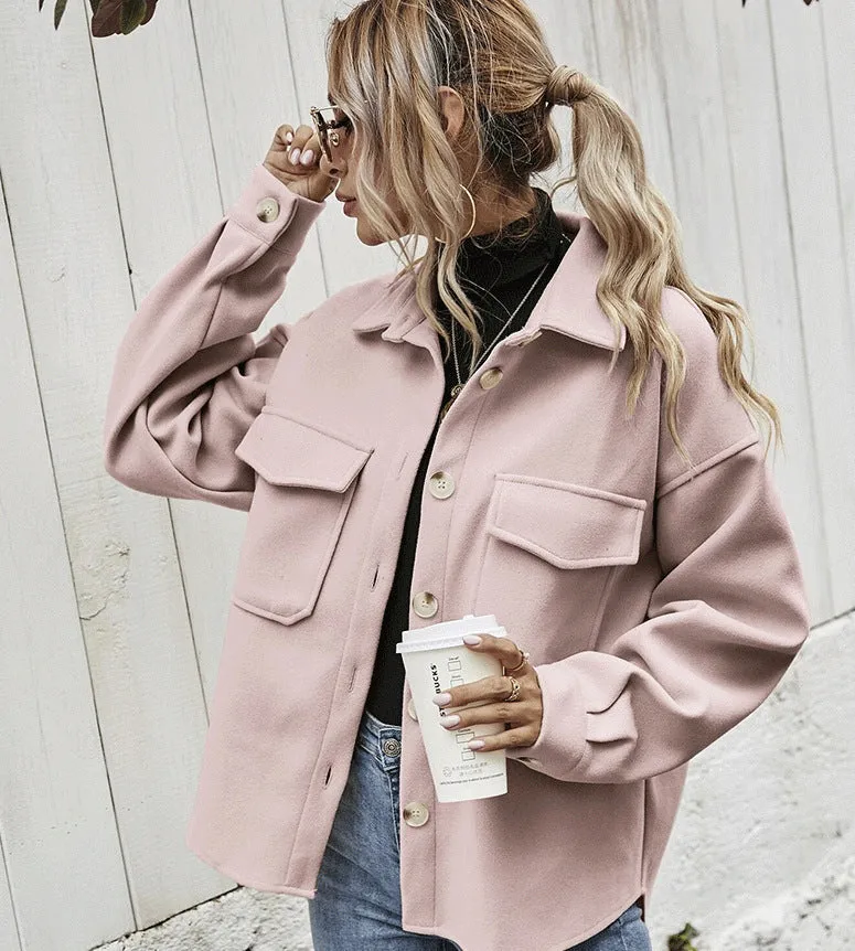 Winter Coat Women Lapel Single-breasted