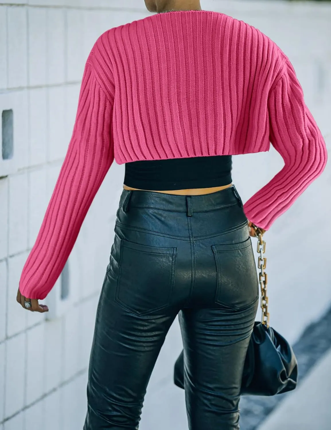 Womens Summer Crop Bolero Cardigan Sweater Long Sleeve Open Front Knit Shrug for Dress 2024